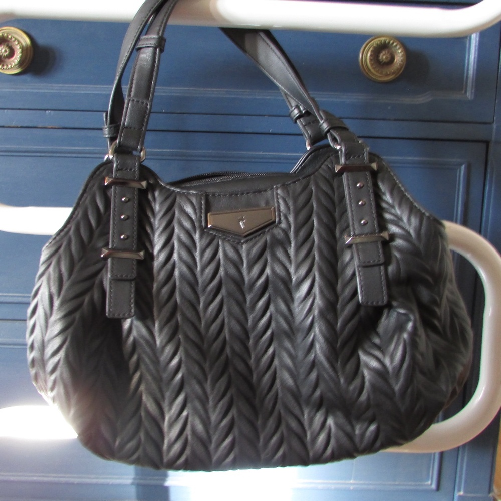 Simply Vera Vera Wang Quilted Black Satchel or Shoulder Bag